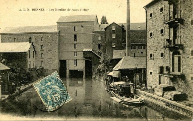 Les grands moulins de Rennes au début du XXe siècle
