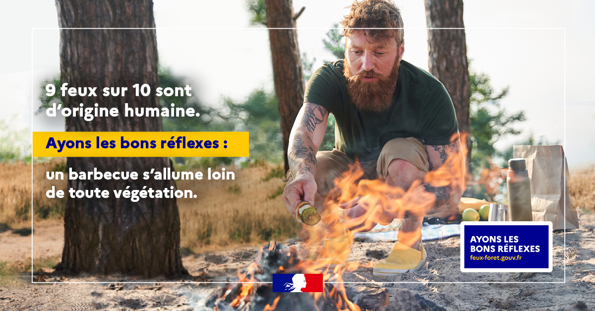 Image 3 : Ayons les bons réflexes : un barbecue s'allume loin de toute végétation