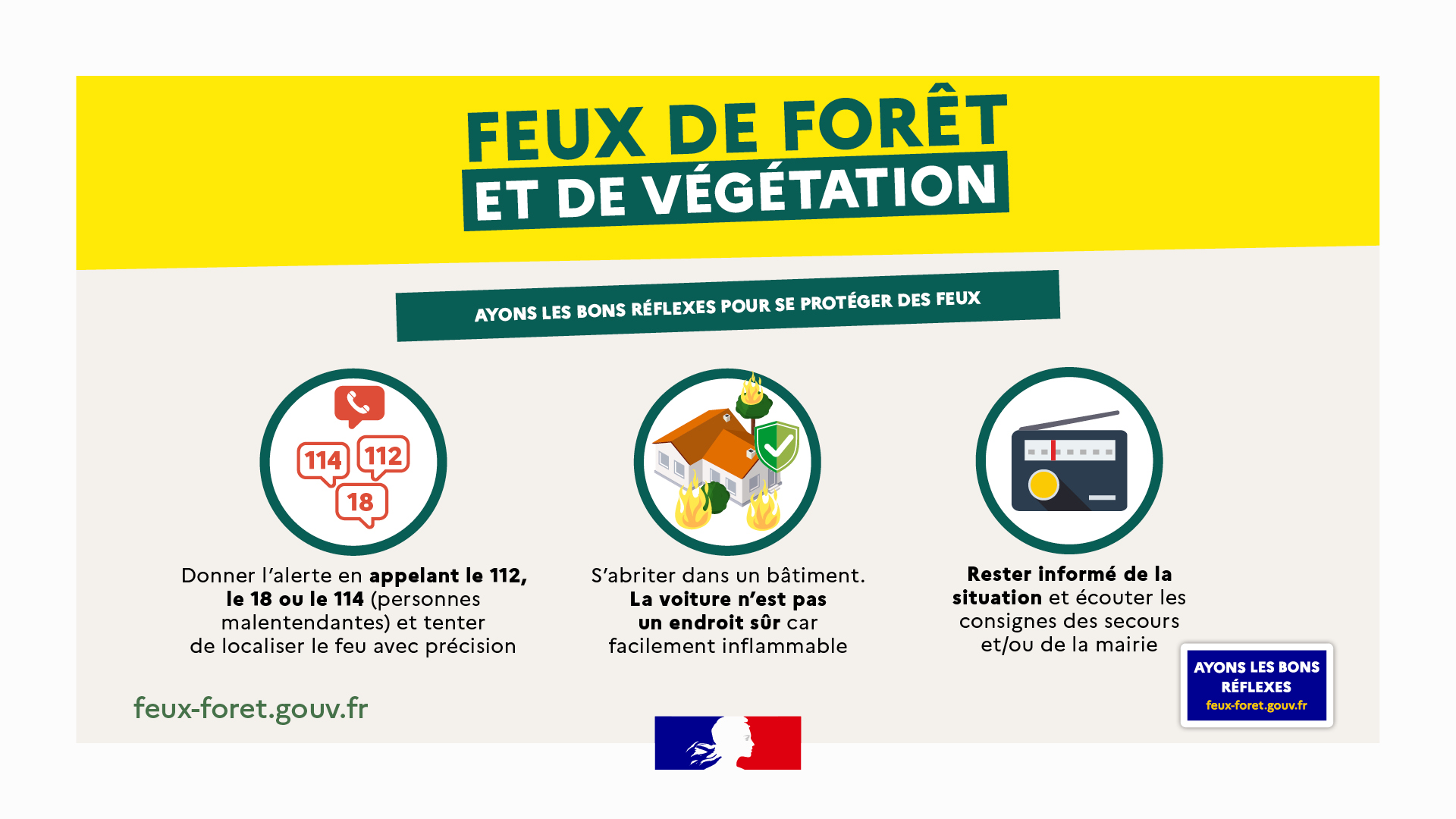 Feux de forêt et de végétation : ayons les bons réflexes pour se protéger des feux