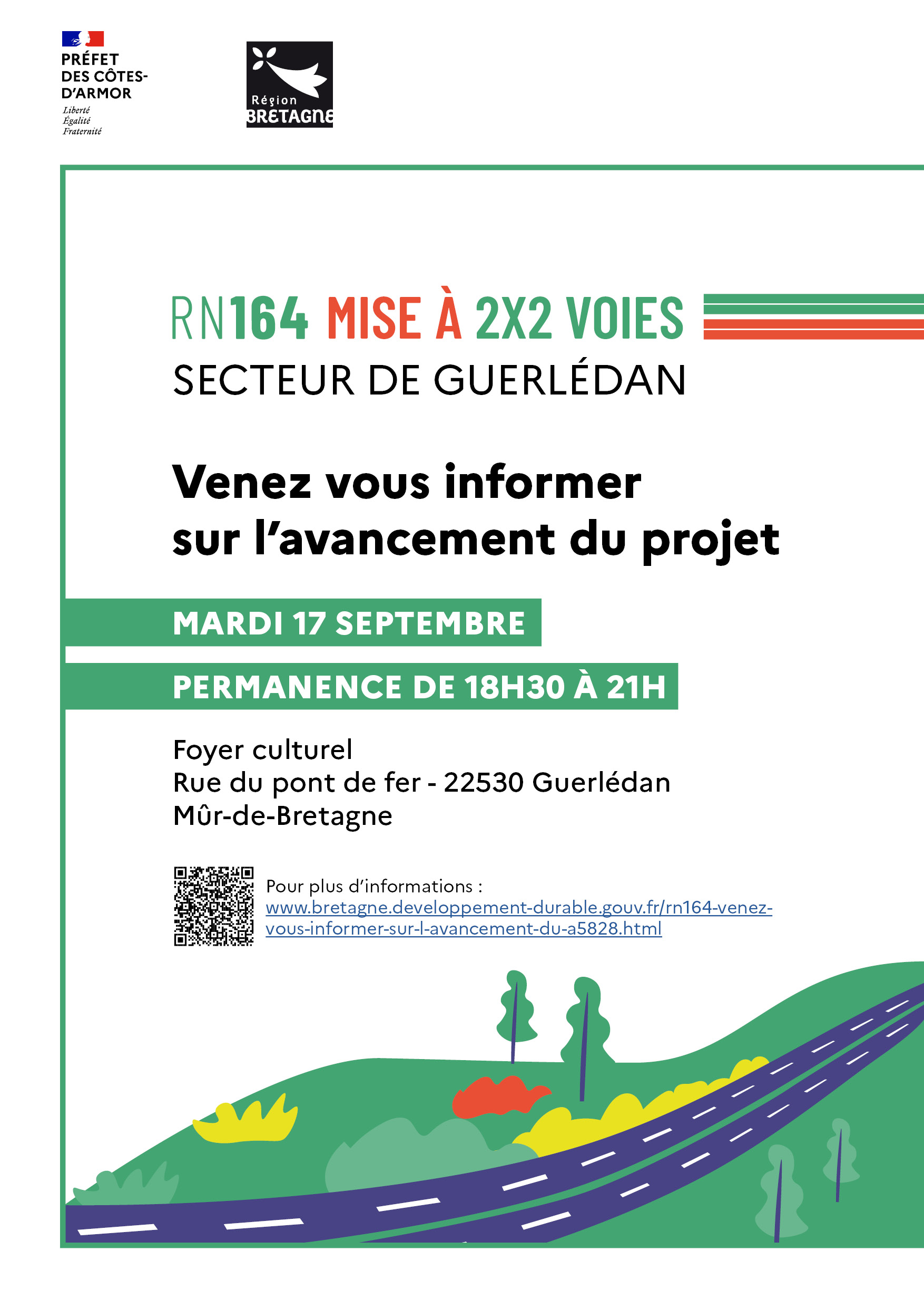 Affiche Permanence d'information à Guerlédan le17 septembre 2024