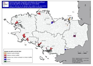 Carte des QPV en Bretagne au 1er janvier 2024 Carte des QPV en Bretagne au 1er janvier 2024