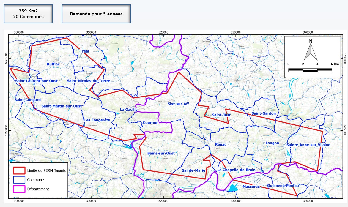 Visualisation de la carte du projet.