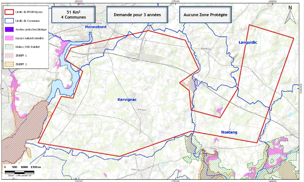 Visualisation de la carte du projet.